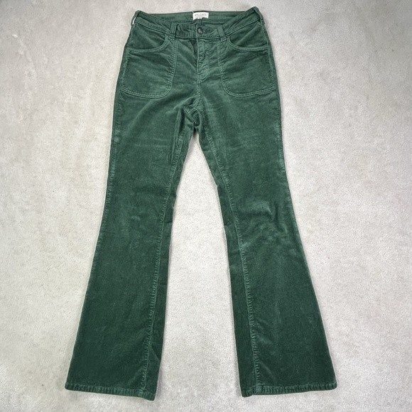 Pilcro Pants - Pilcro Anthropologie Green Corduroy Bootcut Pants Sz 29 Fall Forest Flare